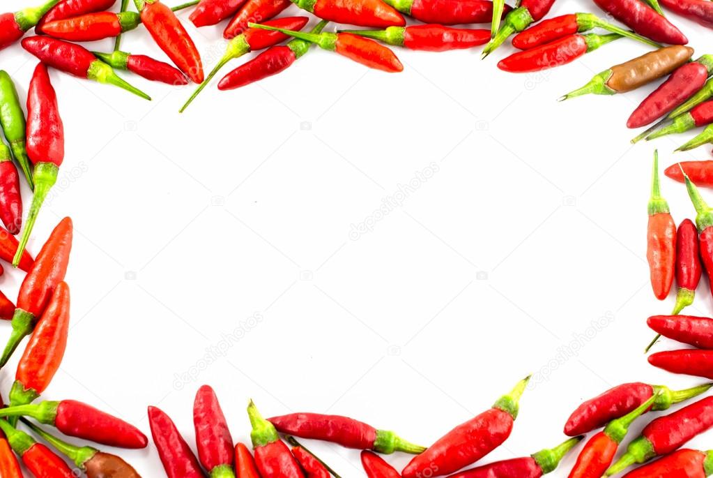 Fresh red pepper border