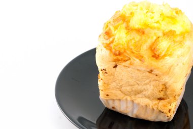 Hindistan cevizi ekmek plaka üzerinde