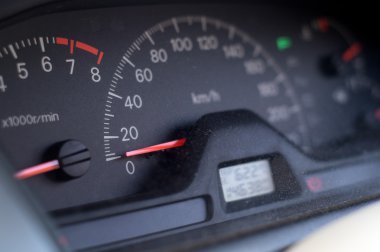 Araba closeup gösterge paneli