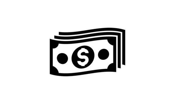 Icono del dólar. pago, Dinero signo aislado, Vector símbolo ilustración — Archivo Imágenes Vectoriales