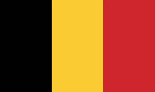 Drapeau de Belgique emblème national européen. Élément de design abstrait Symbole icône signe vectoriel Illustration — Image vectorielle