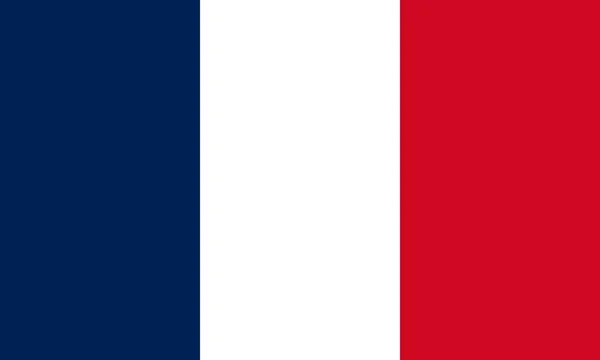 Drapeau de la France emblème national européen. Élément de design abstrait Symbole icône signe vectoriel Illustration — Image vectorielle