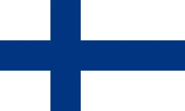 Flagge Finnlands nationales Europa-Emblem. Abstraktes Gestaltungselement Symbol Symbol Vektorzeichen Illustration — Stockvektor