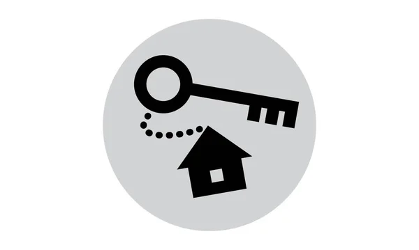 Icône clé maison. logo élément de conception Immobilier, clé, symbole de la maison. Illustration vectorielle — Image vectorielle