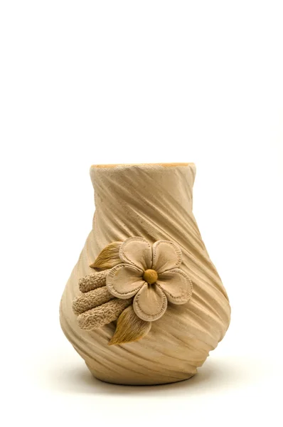 Beautiful clay hand made vase — Stock Photo, Image