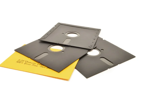 Retro 5.25" Diskette. Isolated on white background — Stock Photo, Image