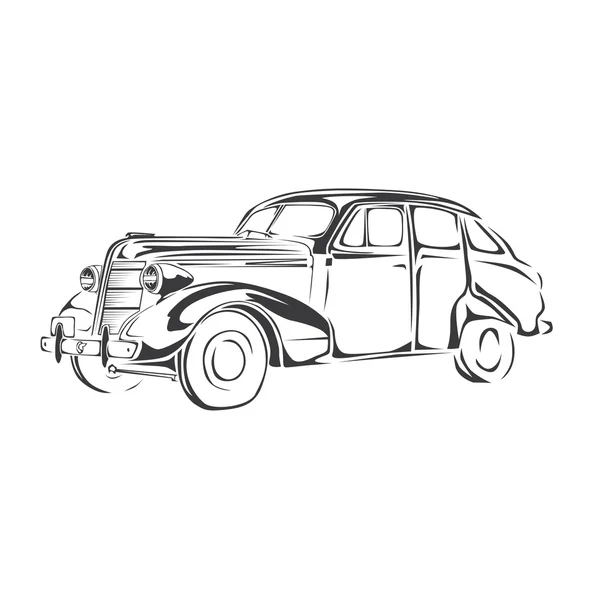 Vector Drawing Of A Vintage Car Stock Illustration - Download Image Now - Vintage  Car, Car, Sketch - iStock