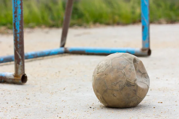 Old soccer ball — Stock Photo, Image