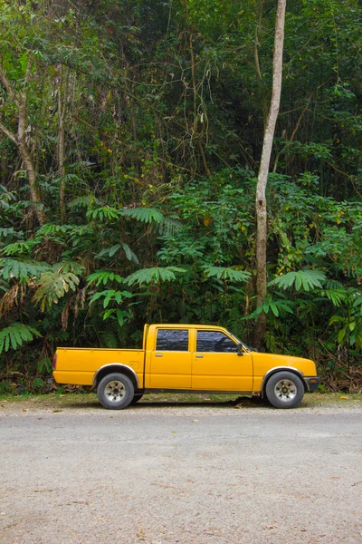 Κίτρινο pick-up φορτηγό — Φωτογραφία Αρχείου