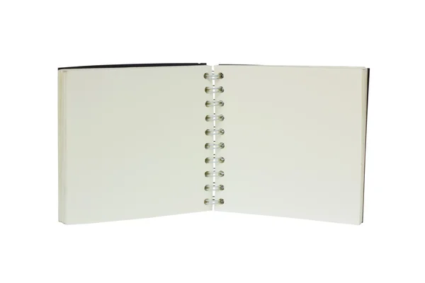 Open White two page notebook without line — Stock Photo, Image