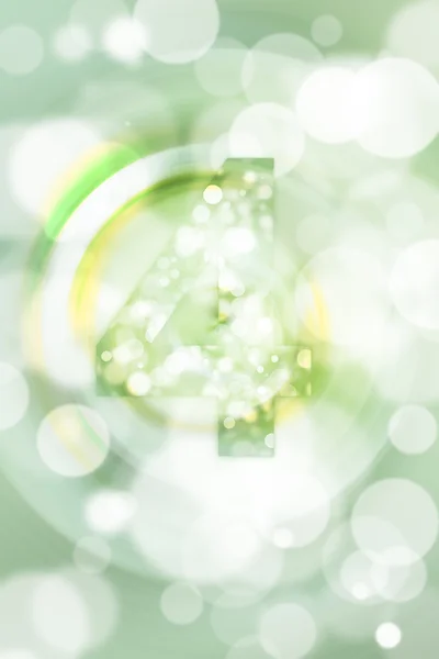 Green bokeh number background, blured — Stock Photo, Image