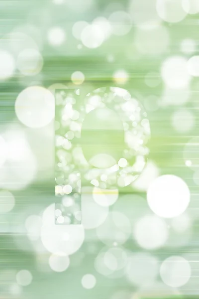 Green bokeh english alphabet background, blured — Stock Photo, Image