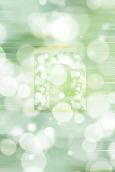 Green bokeh english alphabet background, blured — Stock Photo, Image