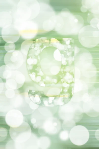 Green bokeh english alphabet background, blured — Stock Photo, Image