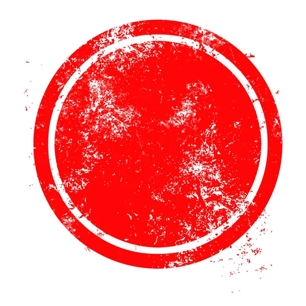 Red Dirty Blank Stamp Isolated White Background Vector Illustration — Stok Vektör