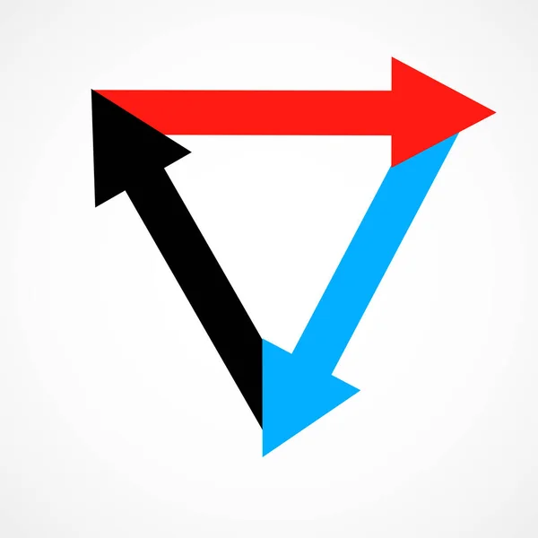 Vector Infographic Design Template Arrows Triangle — Stock Vector