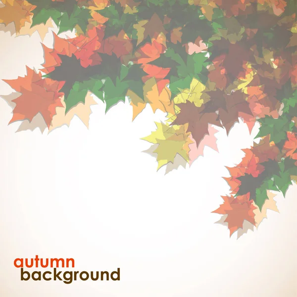 Herbst Hintergrund Von Ahornblättern Kolofrul Bild Vektorabbildung Folge — Stockvektor