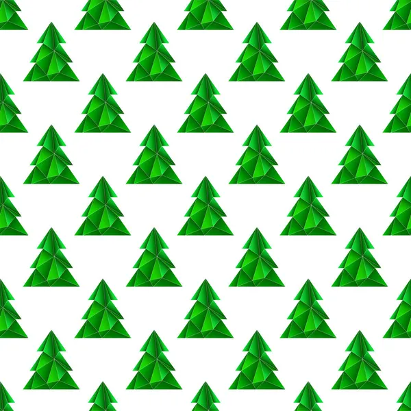 Modèle Sans Couture Vectoriel Avec Arbre Noël Coloré Partir Triangles — Image vectorielle