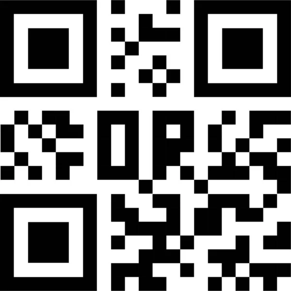 Εικονίδιο Qr κώδικα. Μαύρο λογότυπο σκαναρίσματος, γραμμωτός κώδικας αναγνώρισης. Εικονογράφηση διανύσματος — Διανυσματικό Αρχείο