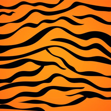 Siyah ve turuncu çizgili kaplan deseni. Tasarımınız için hayvan yazdırma arkaplanı