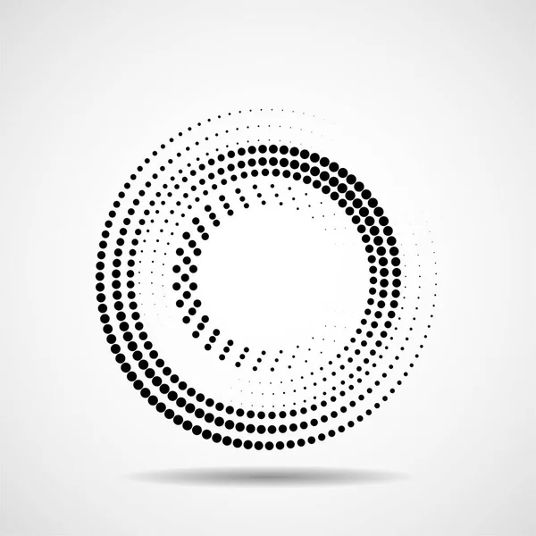 Abstracte Cirkels Stippen Cirkelvorm Vectorontwerpelement — Stockvector