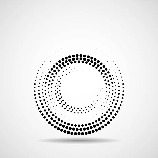 Abstrakte Punktierte Kreise Punkte Kreisform Vektordesign Element — Stockvektor