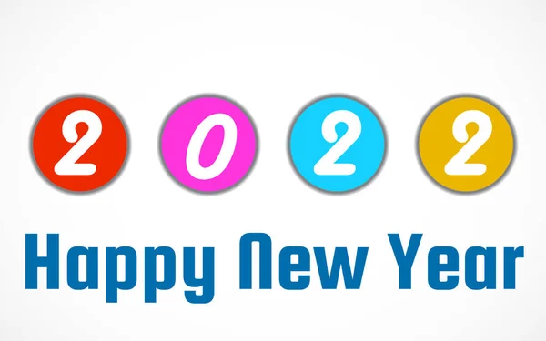 Feliz Ano Novo 2022 Design Texto 2022 Feliz Ano Novo — Vetor de Stock