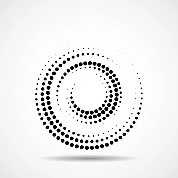 Abstracte cirkels. Stippen in cirkelvorm. Vectorontwerpelement — Stockvector