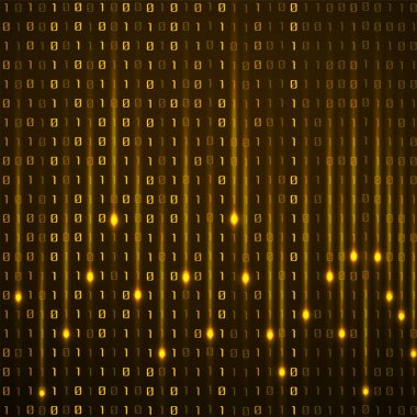 İkili kodlu teknoloji arkaplanı, matris arkaplanı, vektör illüstrasyonu 10 birim