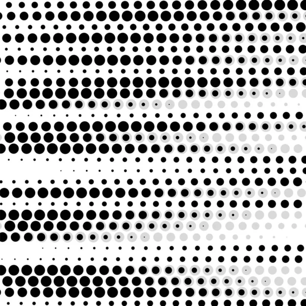 Halbtonmuster. Schwarz-weißer Hintergrund. Vektorillustration — Stockvektor