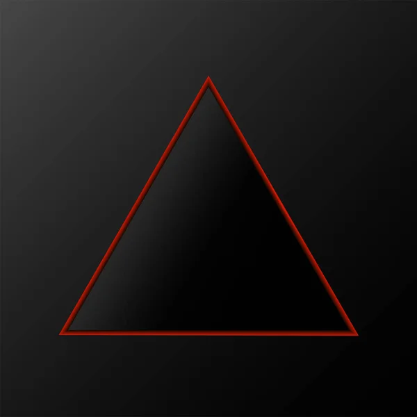 Abstract Triangle Isolated Black Background — ストックベクタ
