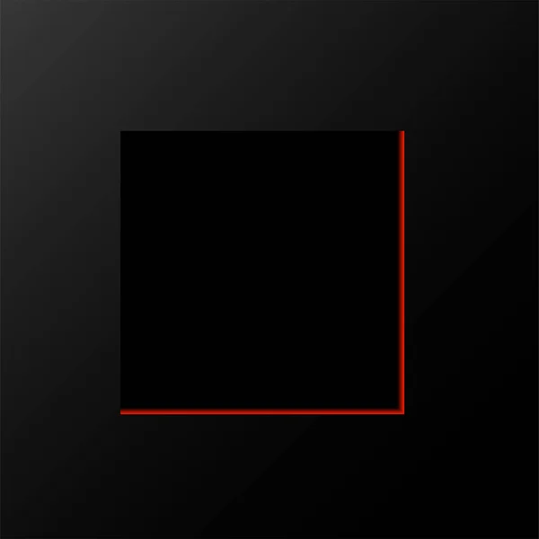 Abstract Square Isolated Black Background — Vector de stock