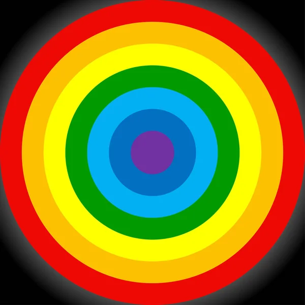 Lgbt Colors Circle Flag Lgbt Rainbow Pride Colors Vector Illustration — 스톡 벡터