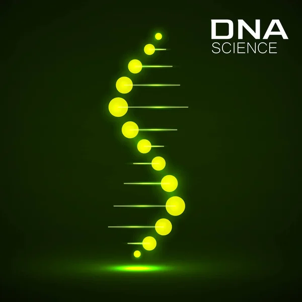 Logotipo Néon Dna Modelo Vetorial Para Ciência Medicina — Vetor de Stock