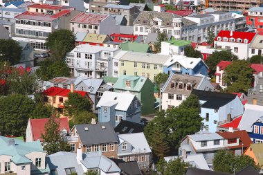 kuş s bakışı reykjavik evler