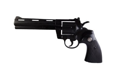a black magnum 357 Revolver clipart