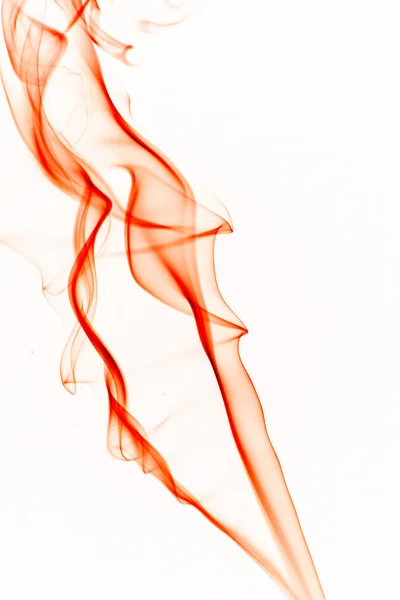 Red smoke on white background — Stock Photo, Image