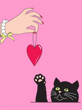 kedi ve kalp