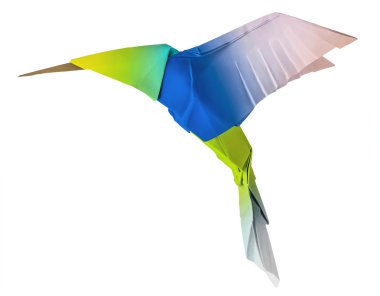 Origami uçan sinek kuşu