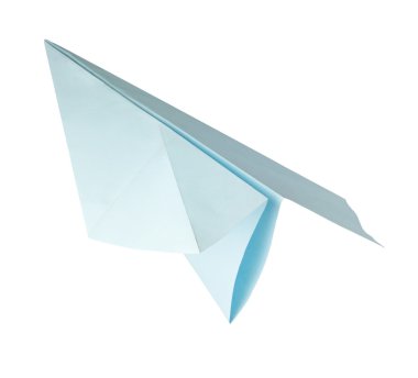 Mavi origami kağıt uçak
