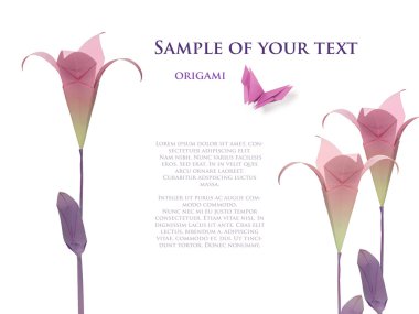Origami lily dekorasyon