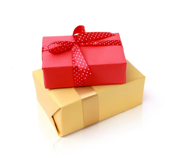 Gift holiday boxes — Stock Photo, Image