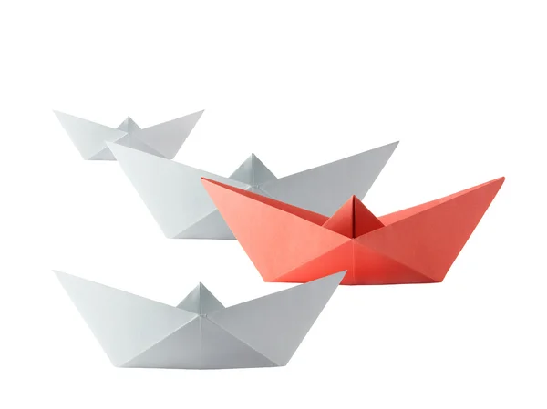 Origami barcos de competição — Fotografia de Stock