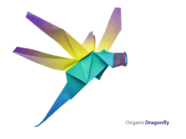 Origami dragonfly — Zdjęcie stockowe