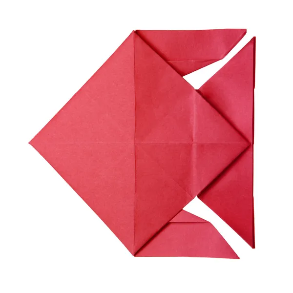 Origami red fish — Stock Photo, Image