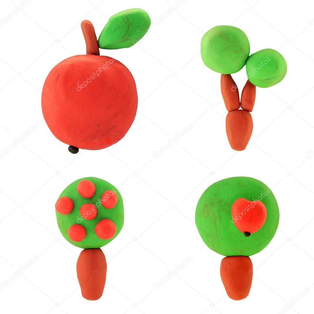 plastic apple trees