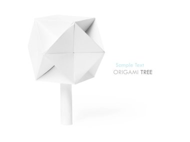 Origami kağıt ağaç