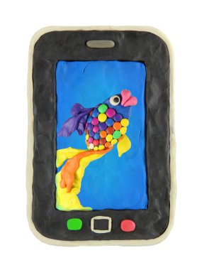 Balık arka plan ile Smartphone