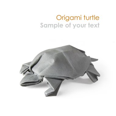 gri origami kaplumbağa