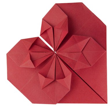 Kırmızı kağıt kalp